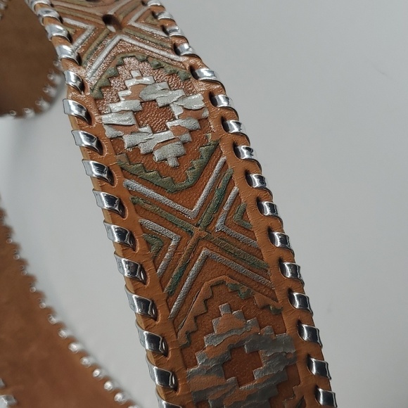 Ginger Proper Two Blondes Leather Belt 34W - Picture 2 of 10